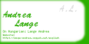 andrea lange business card